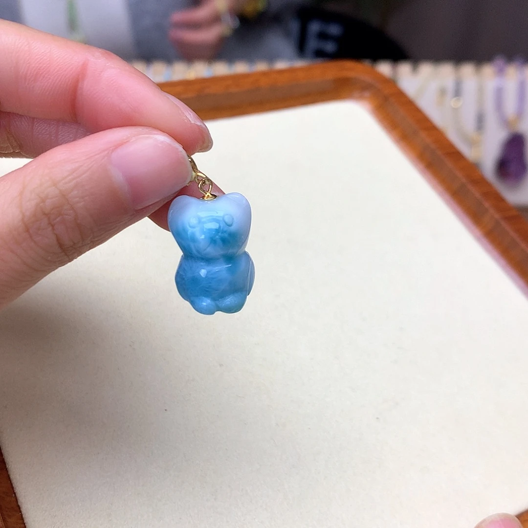 针钠钙石（海纹石）吊坠(不含链)未镶嵌胖*锅