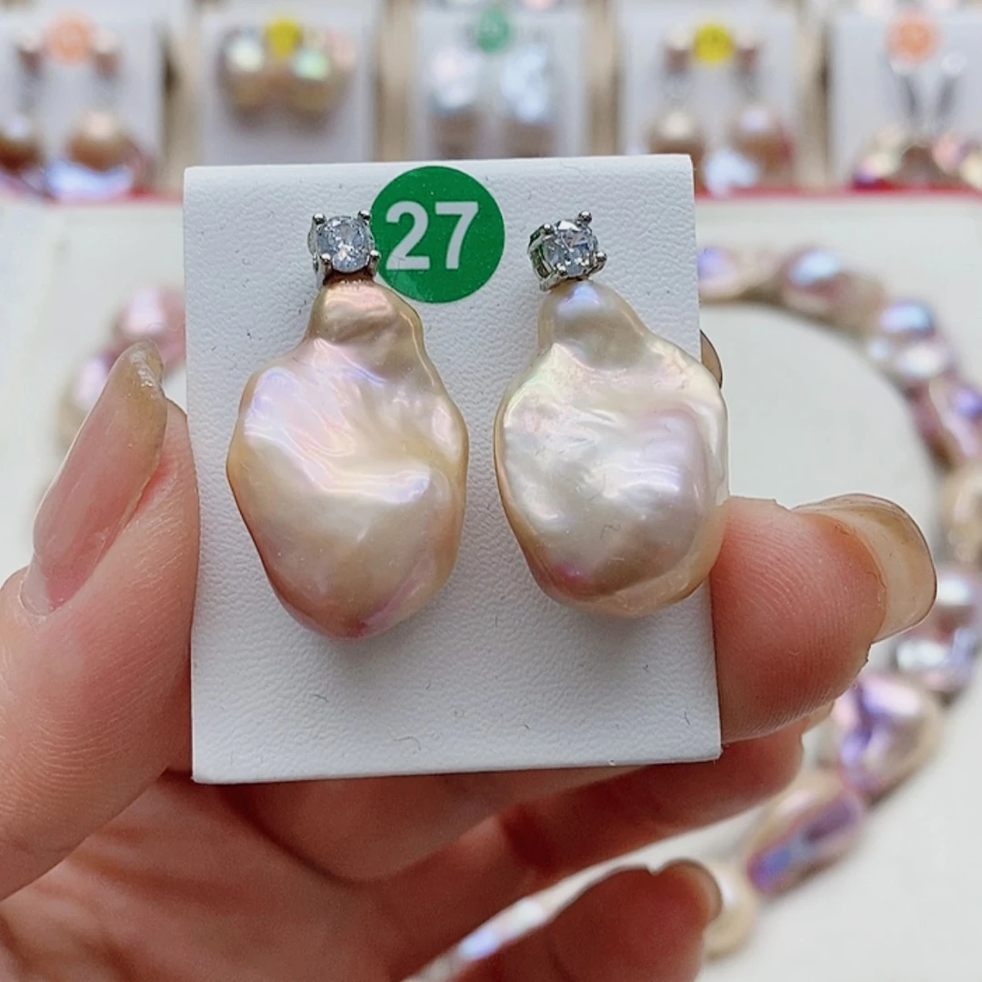 【闪购商品】淡水珍珠耳饰银S925镶嵌