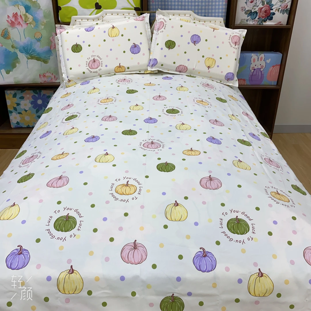 【好运南瓜枕套】加厚原棉老粗布枕套一对信封枕透气舒适