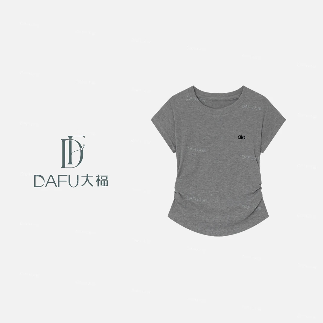 【大福专属】2025夏季新款时尚刺绣小蛮腰T恤通勤百搭短袖上衣6618