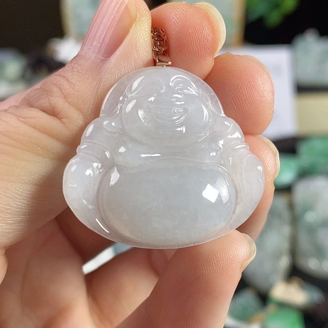 翡翠未镶嵌颈饰佛公