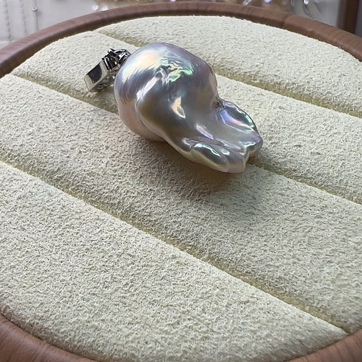 吊坠(不含链)淡水珍珠银S925镶嵌