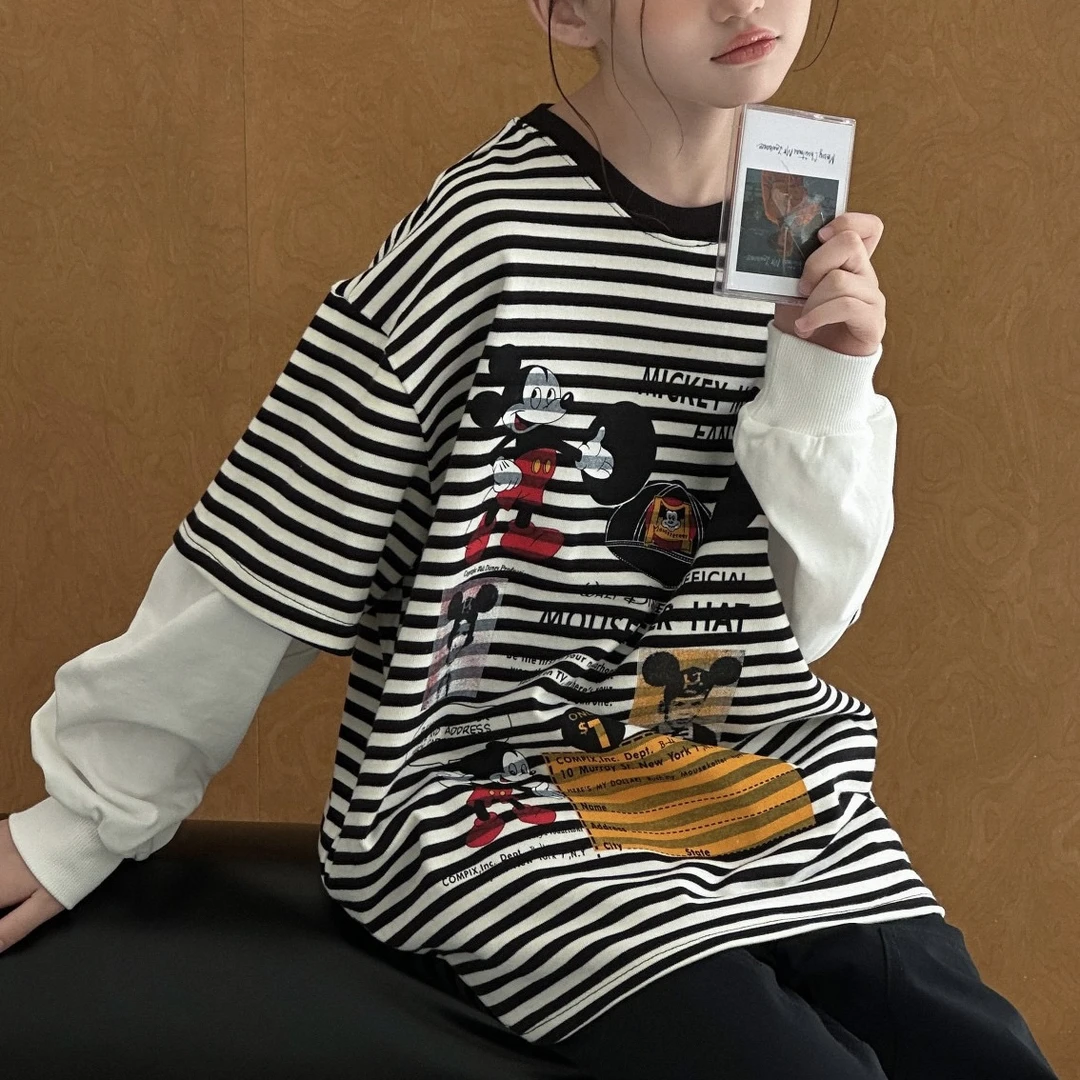 7170儿童条纹米奇卫衣