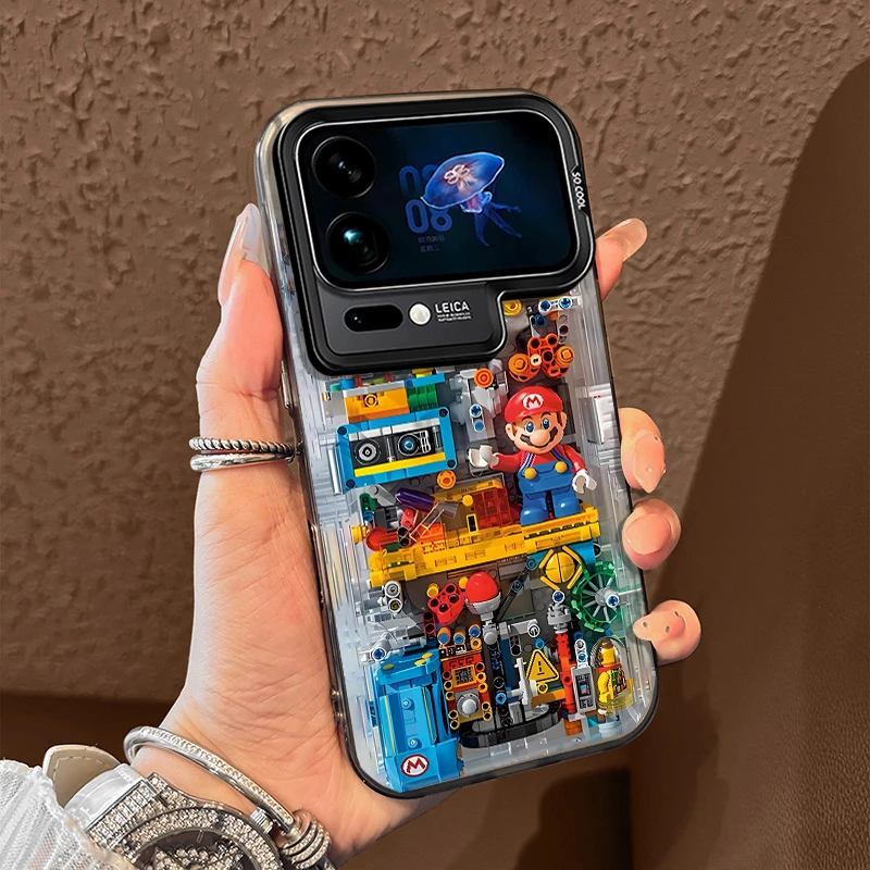 马里奥适用小米17promax手机壳大孔17pro防摔可爱17保护套15简约