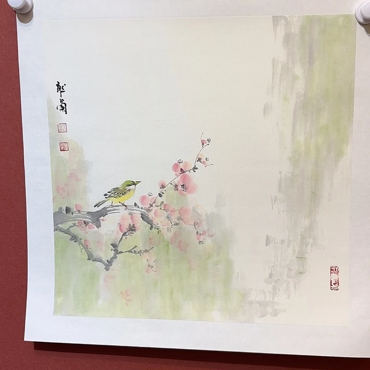 国画听兰老师花鸟