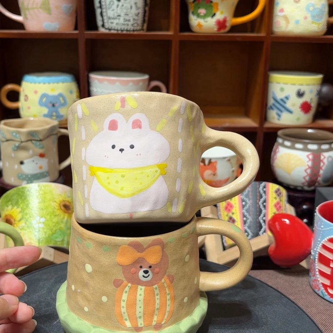 李***亮陶摆件景德镇陶瓷马克杯