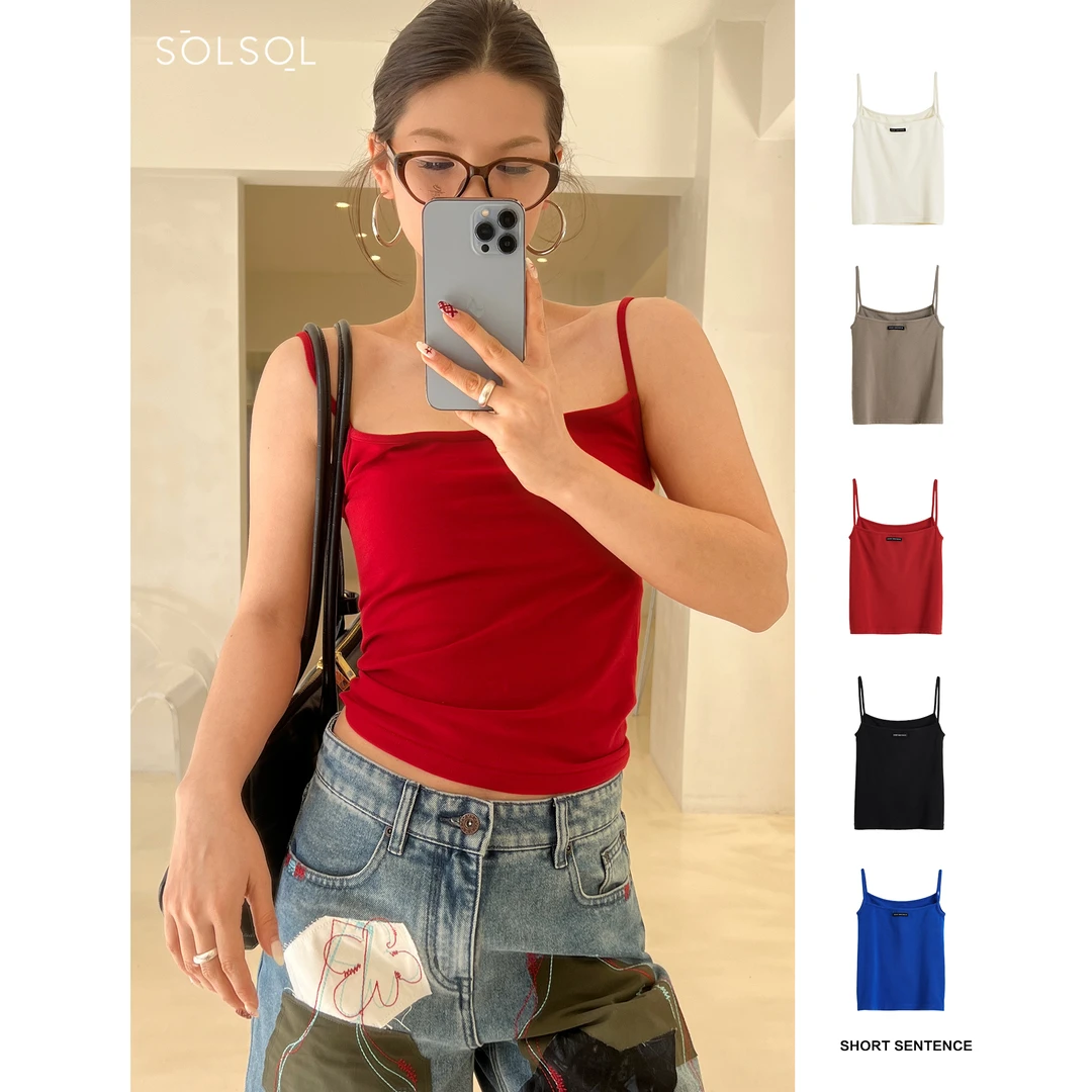 SHORT SENTENCE 设计师品牌25SS无缝修身吊带上衣SOLSOL买手店