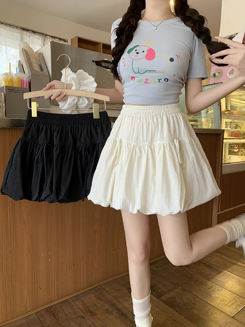 【鱼白专属】【运补6-10】2025新款甜美百搭蝴蝶结拼接显瘦半身短裙