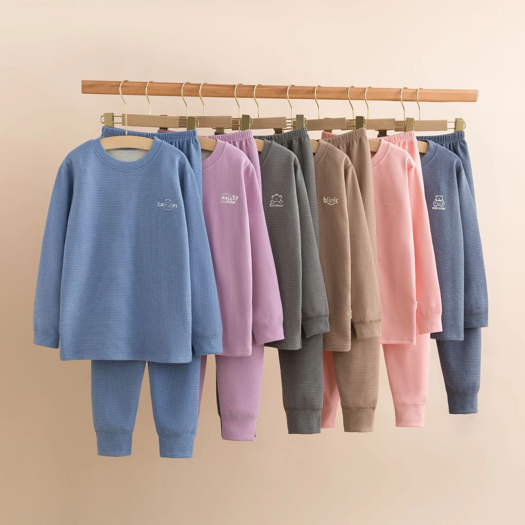 儿童衣服加厚冬季保暖男宝宝冬装套装打底衣女家居服秋衣秋裤2401