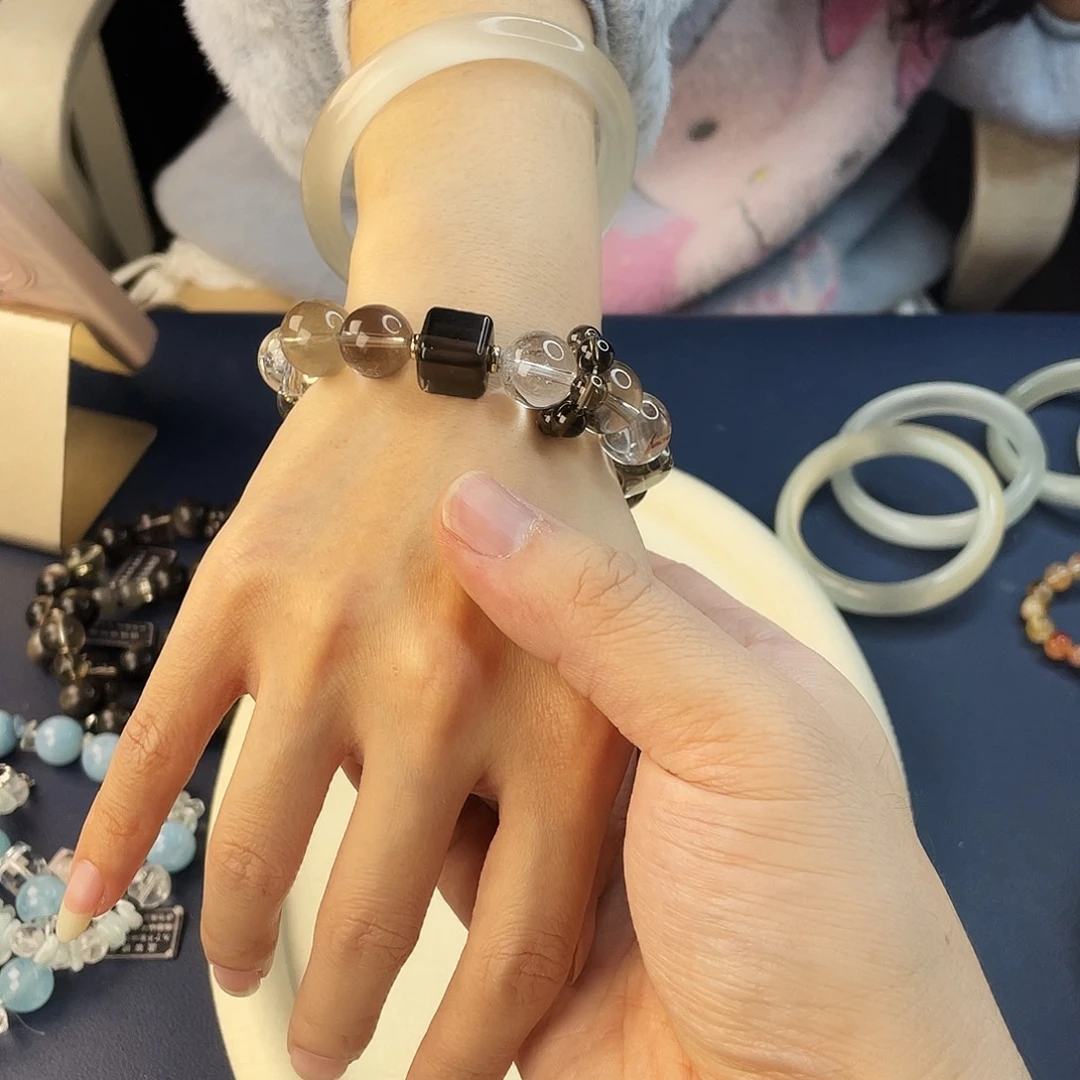 水晶手链银S925镶嵌