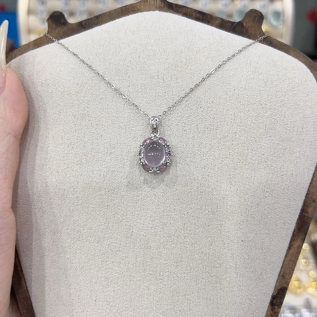 吊坠(赠链)烟晶银S925镶嵌