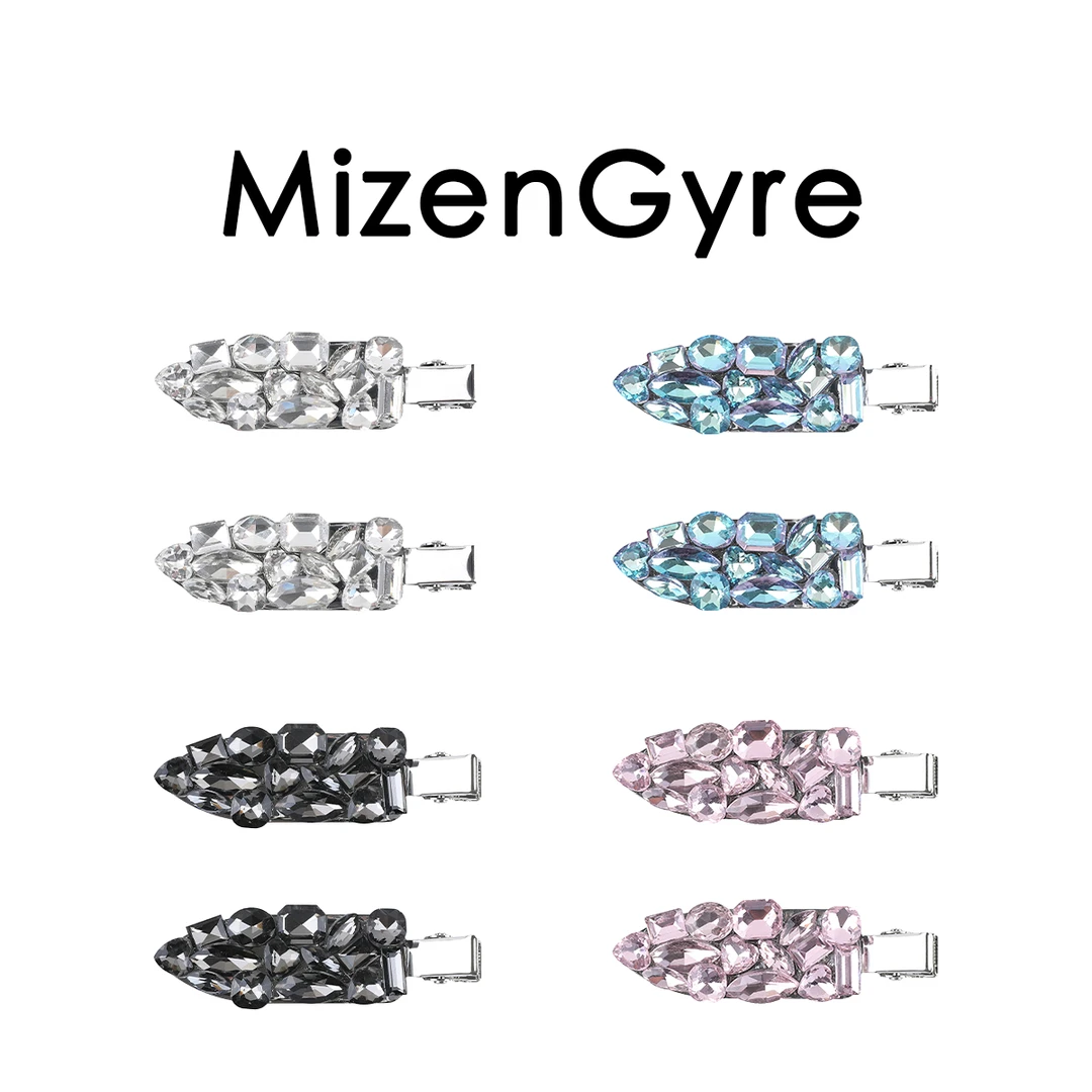 MizenGyre原创设计闪耀多色百搭清新满钻发夹无痕鸭嘴夹BB夹时尚