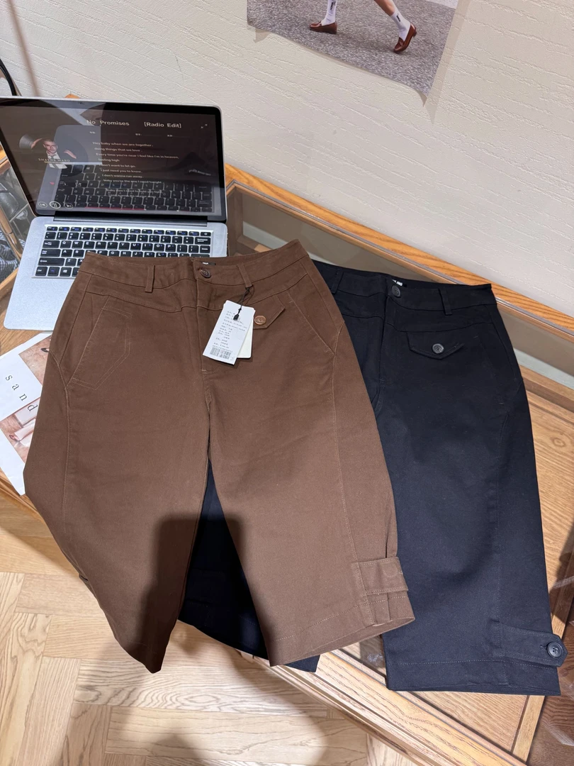 【no退no换 谨慎下单】高腰纯色短裤五分裤 K20109