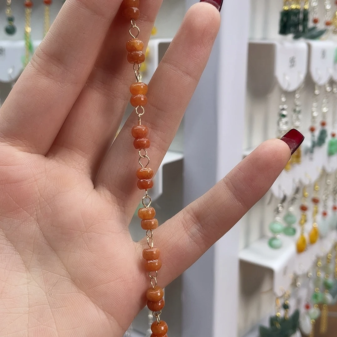 翡翠未镶嵌耳饰手链