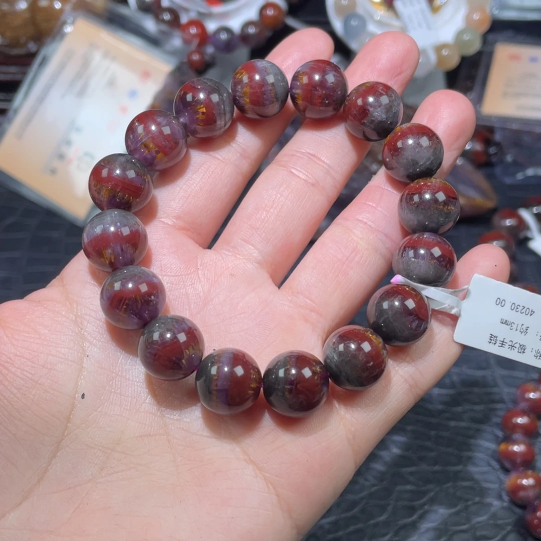春***儿未镶嵌手链水晶13mm四色手链单圈