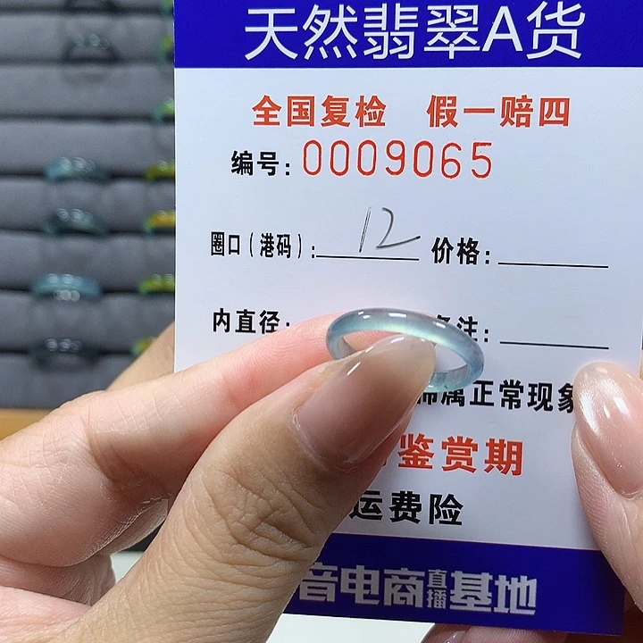 翡翠未镶嵌戒圈w 9065