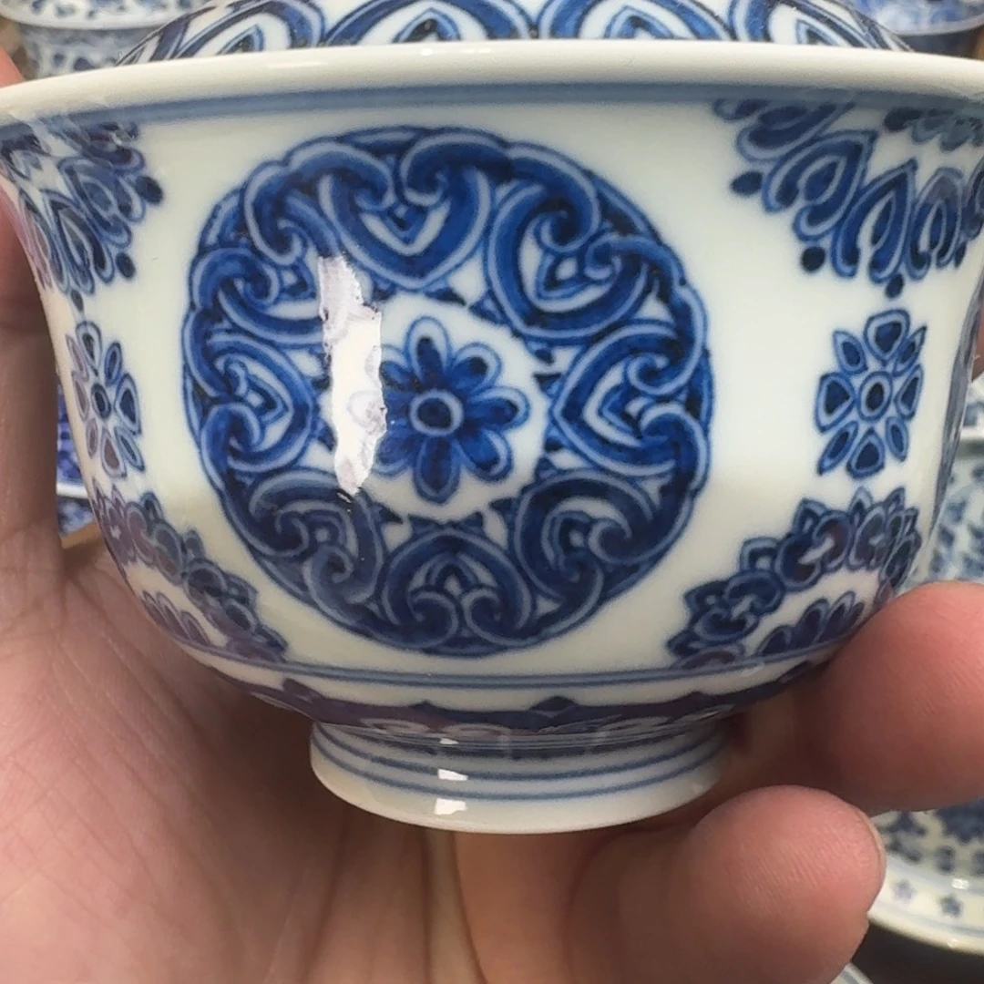 陶瓷盖碗纯手工手绘瓷瓷