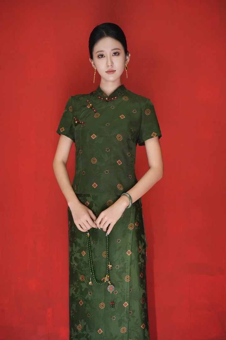 玉家人《勐婳》满分桑蚕丝傣族服装改良服饰中国风民族风新中式上衣