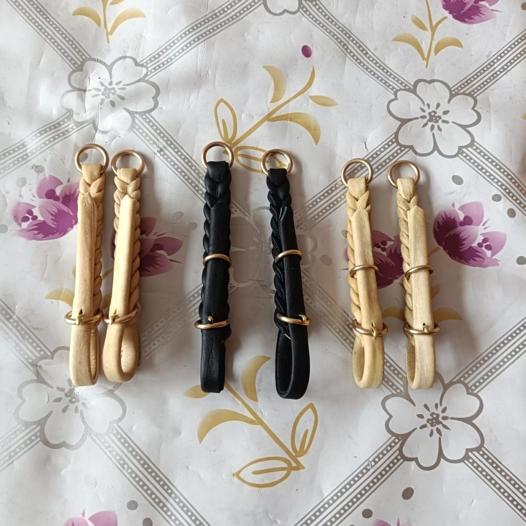 纯牛皮扯绳接头  抄手  缰绳头 黄铜圈铜签子缰绳头 马具马术配件