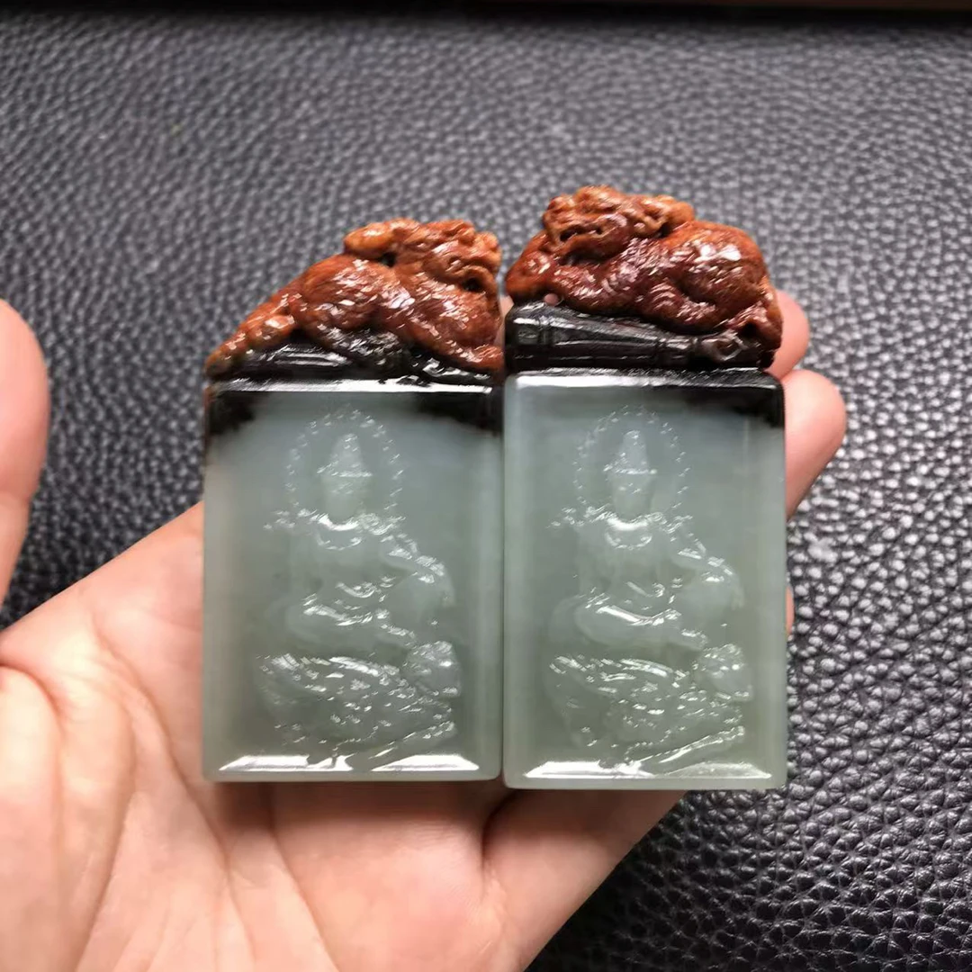 和田玉观音牌,实物漂亮