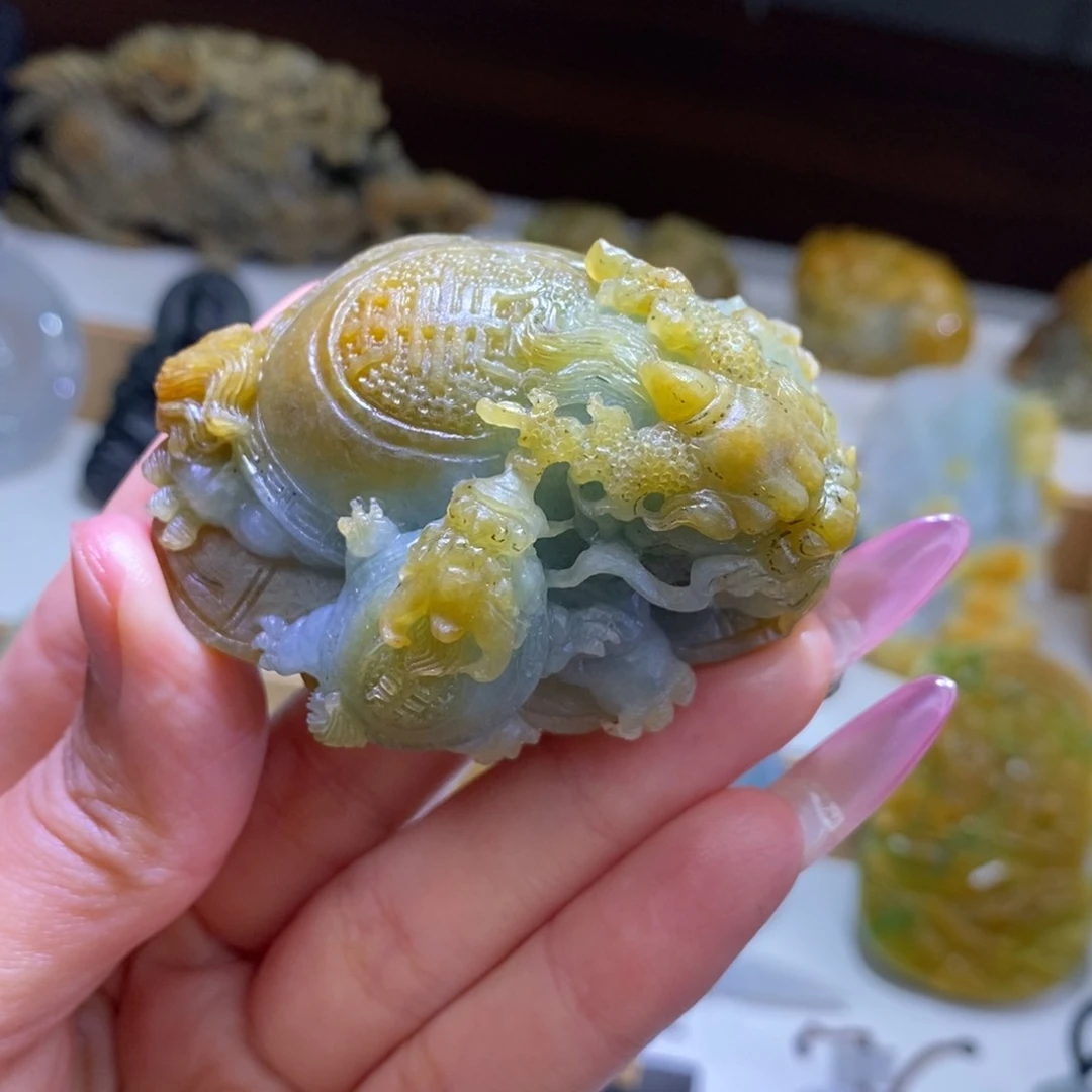 定制翡翠未镶嵌龙龟