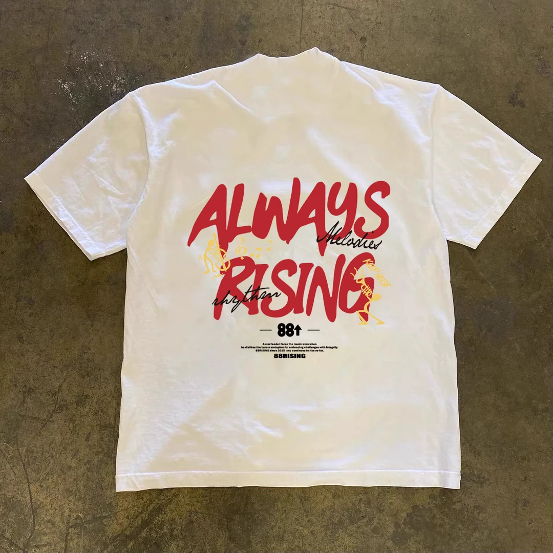 字母印花短袖T恤夏季男女同款百搭宽松重磅230g纯棉落肩半袖体恤