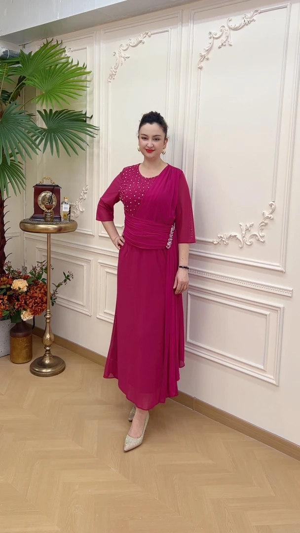 【何玲大码女装高订】（5-28）花瓣礼服