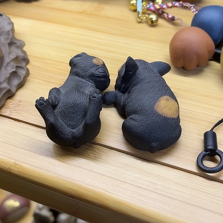 紫砂茶杯紫砂法斗茶宠一对