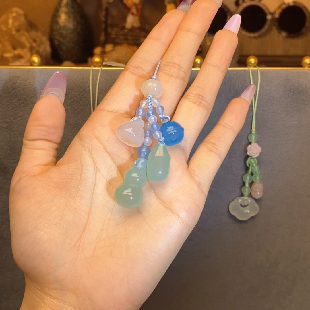 未镶嵌车挂玛瑙/玉髓挂件