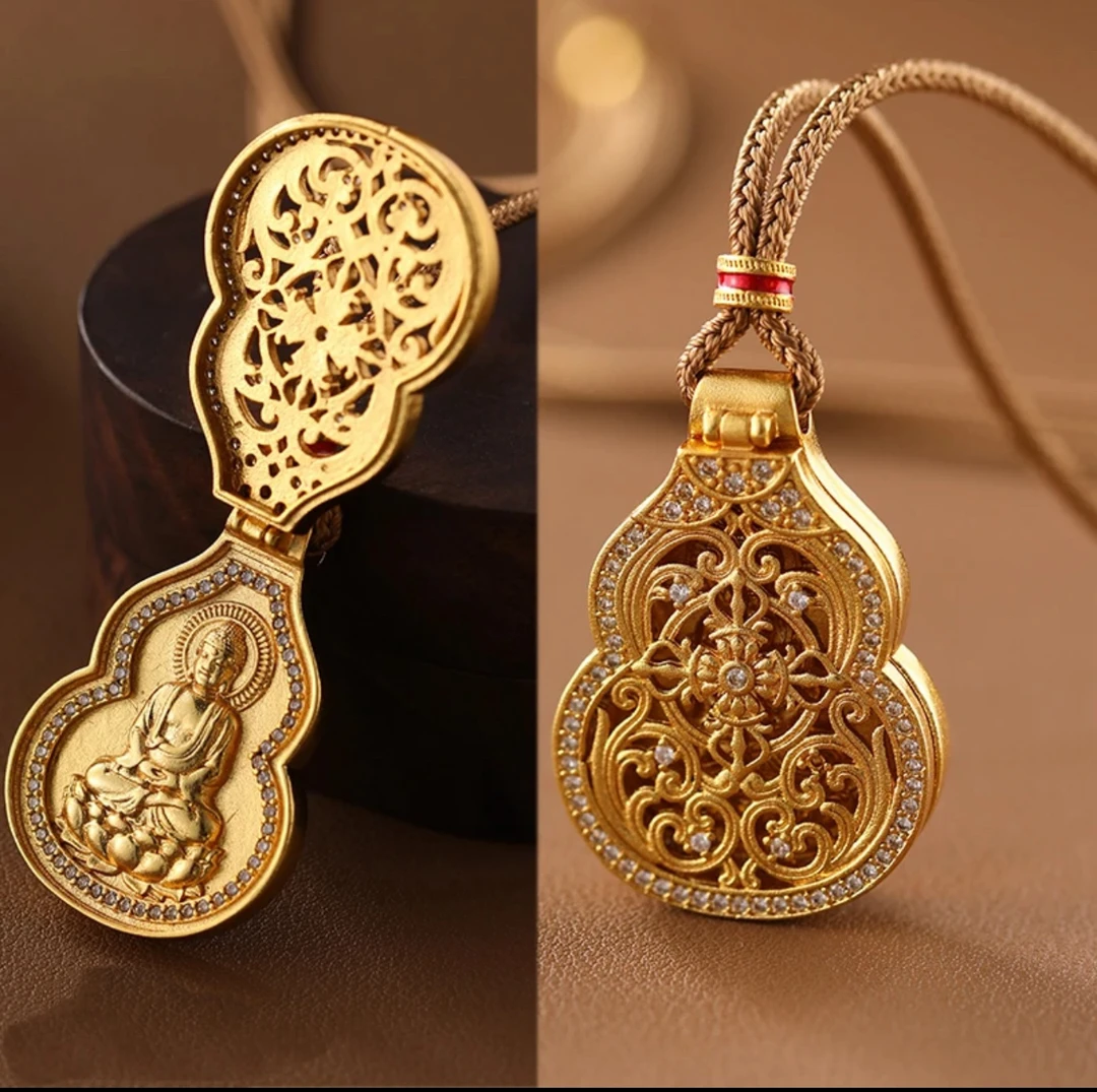 钛钢珐琅项链 419镀k金葫芦项链古法手工十二生肖守护神毛衣链