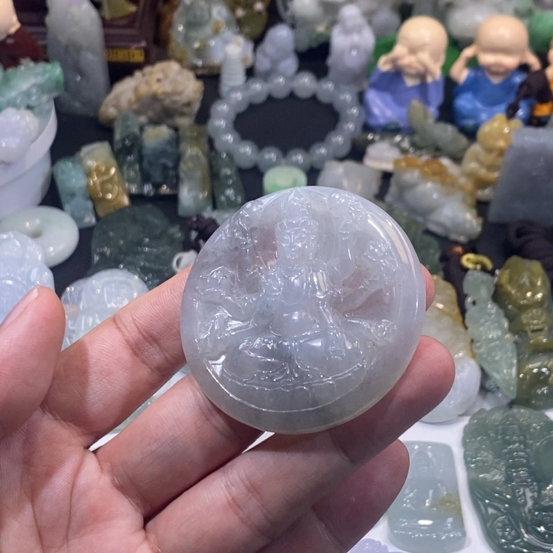 翡翠未镶嵌吊坠(不含链)千手观音