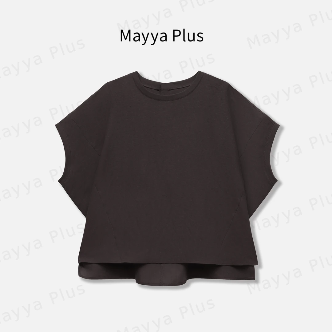 【简雅】Mayya Plus麦芽定制轻奢气质欧若风梭织上衣32536112