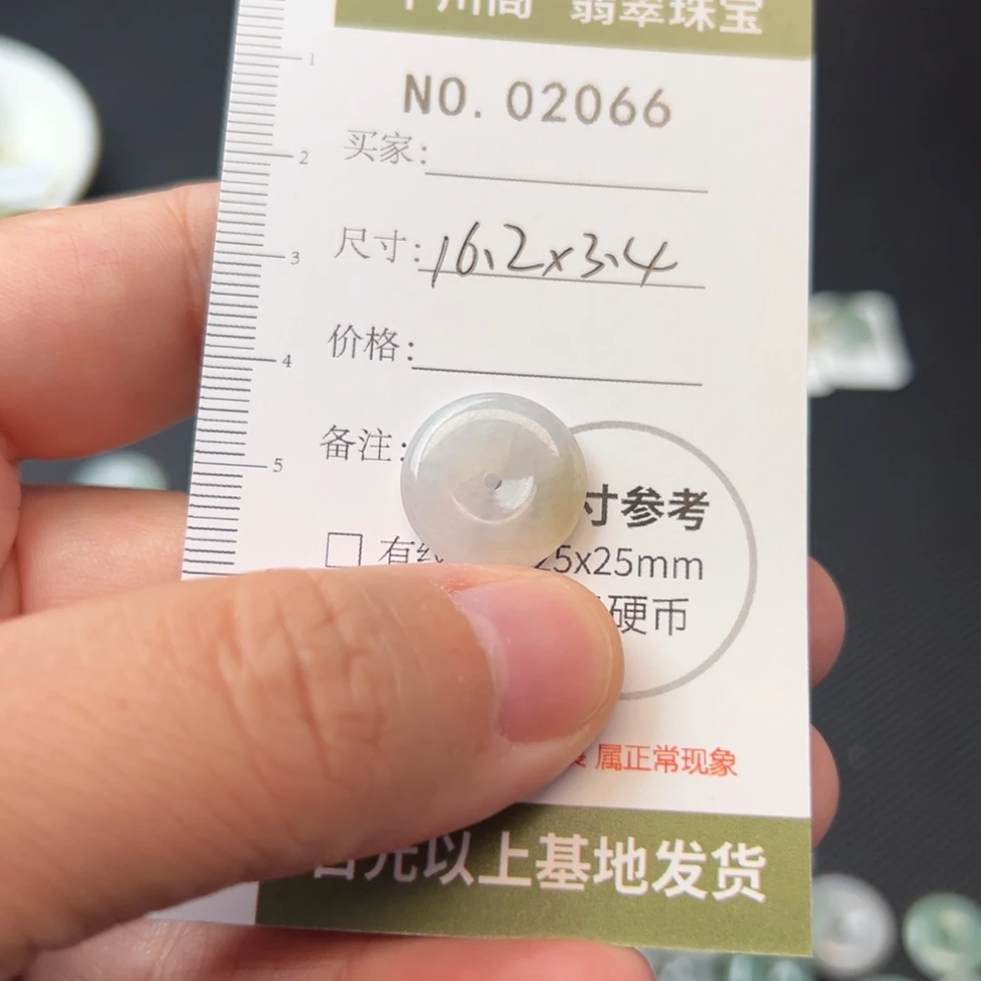 翡翠颈饰未镶嵌平安扣2066