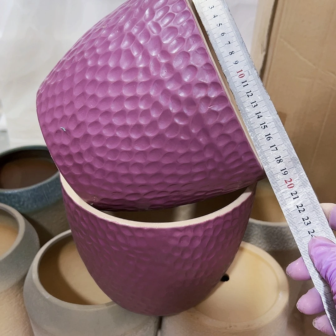 有孔外贸尾单陶瓷花盆凑单10米包邮