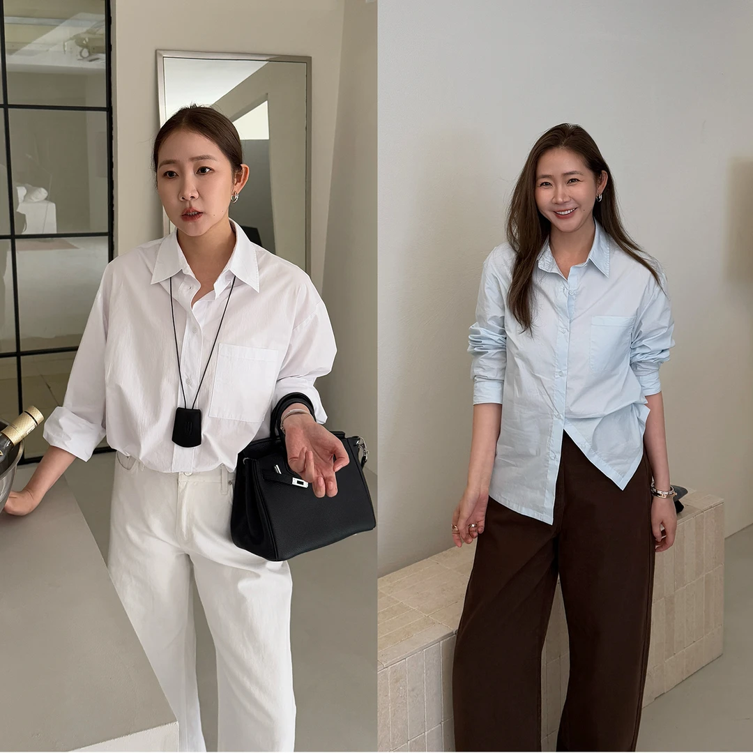 widelia陈姬儿秋季老钱风通勤白色衬衫女百搭不过时长袖衬衣8012