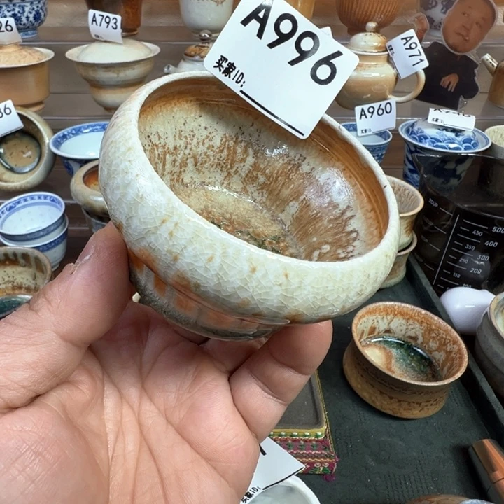 摆件N****t996景德镇手工柴烧主人杯 微瑕福利