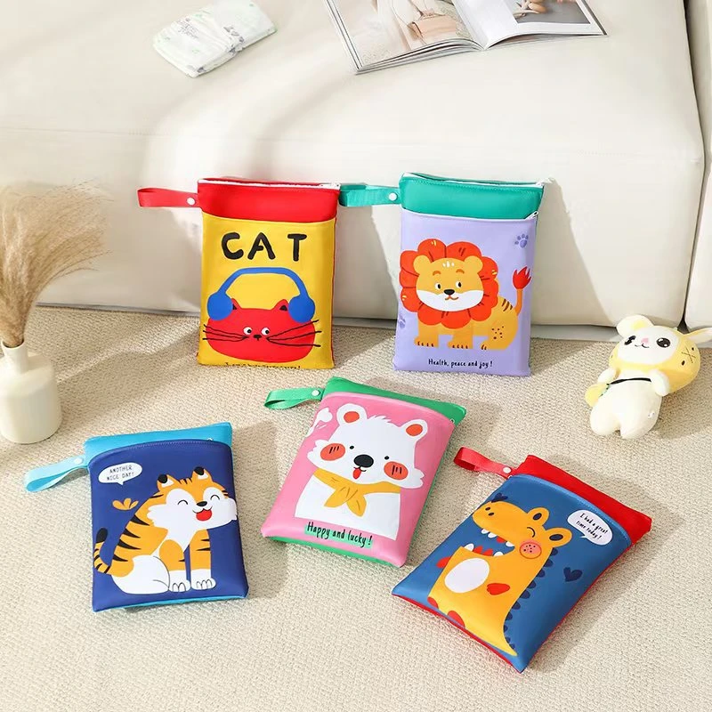 可爱小动物家用便携卡通收纳包 双层收纳防尘防水