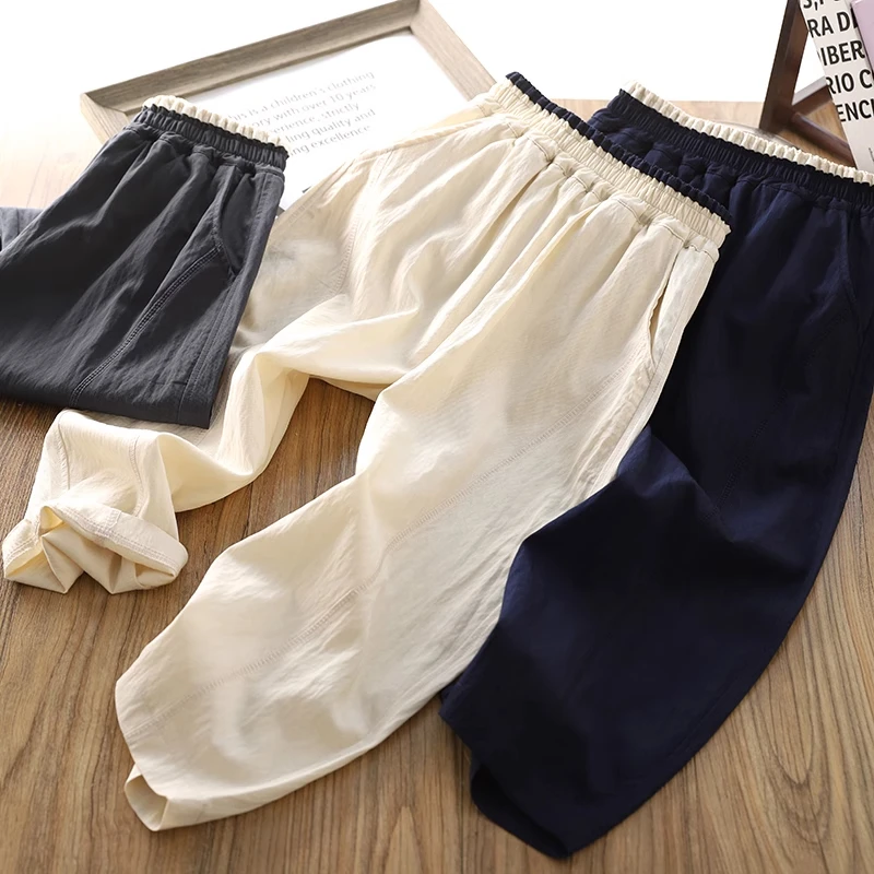 男童薄款防蚊裤2025夏季新款儿童凉感透气休闲裤潮酷百搭空调裤