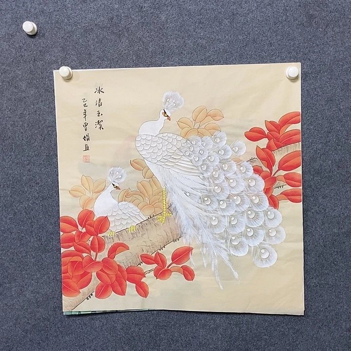 国画四尺斗方工笔一幅