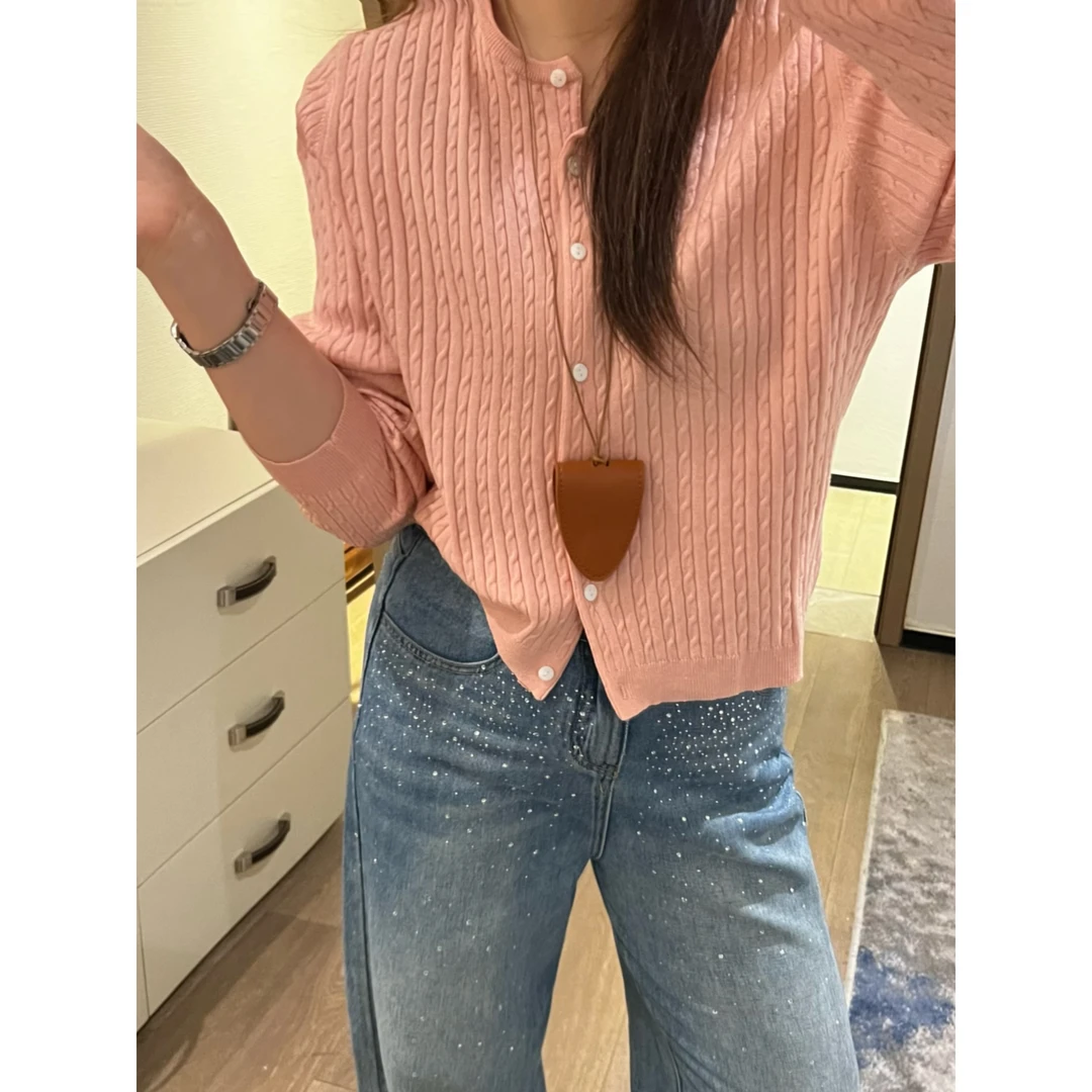 楠序源子【糖果派】微胖女装 2025年秋装新休闲时尚毛针织衫YZ35178