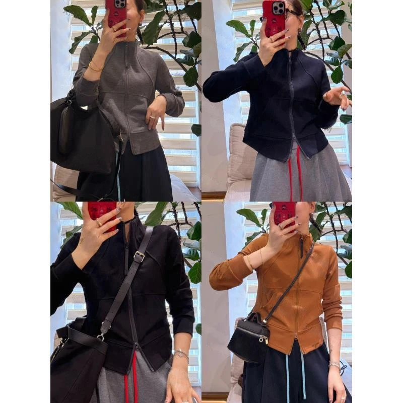 2025秋季新款长袖外套上衣女韩系宽松慵懒休闲拉链设计感衣服女
