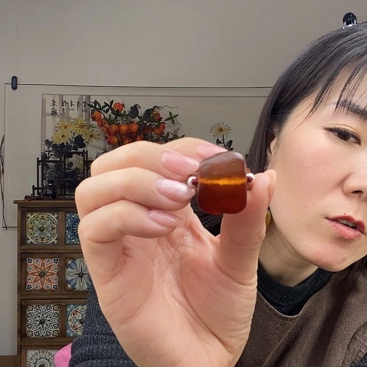 蜜蜡戒指未镶嵌戒指