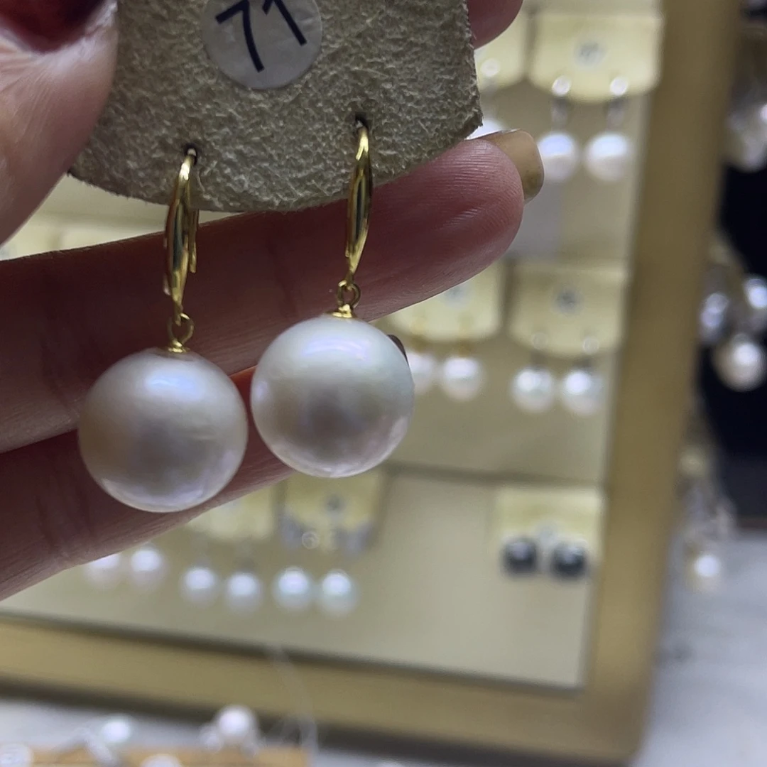 耳饰淡水珍珠银S925镶嵌