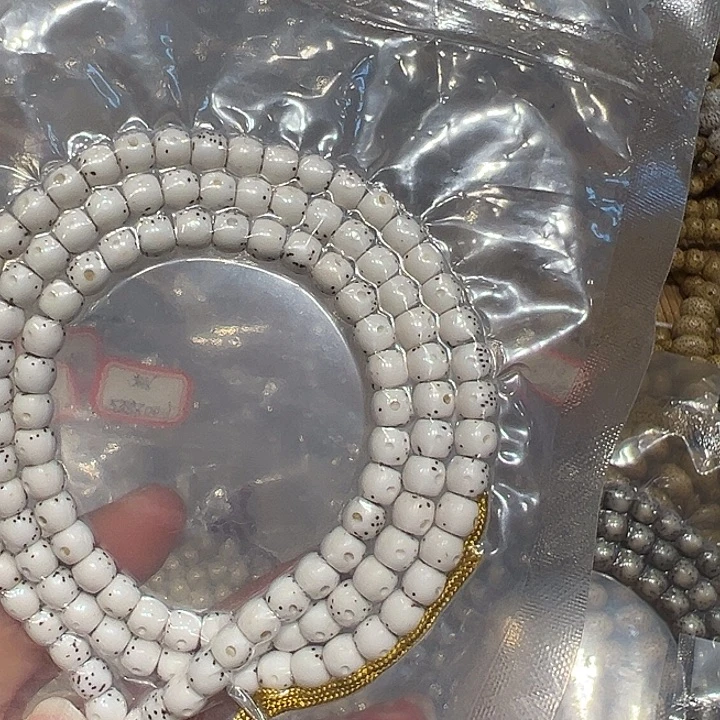 手串星月菩提海南原生态原白5/6直切鼓珠