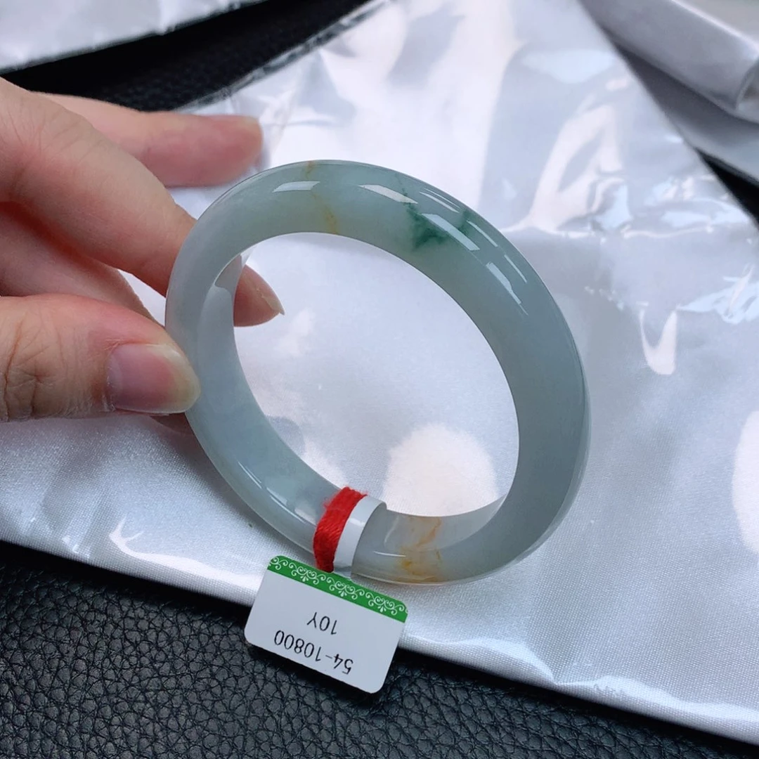 翡翠手镯未镶嵌缅甸天然翡翠手镯54圈口