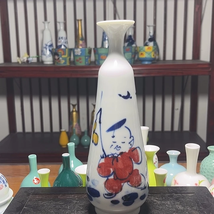 摆件陶景德镇陶瓷高20cm