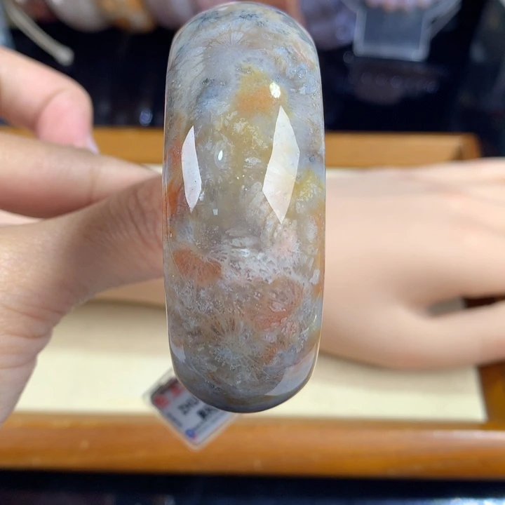 硅化珊瑚（珊瑚玉）未镶嵌吊坠(赠链)23号54圈口