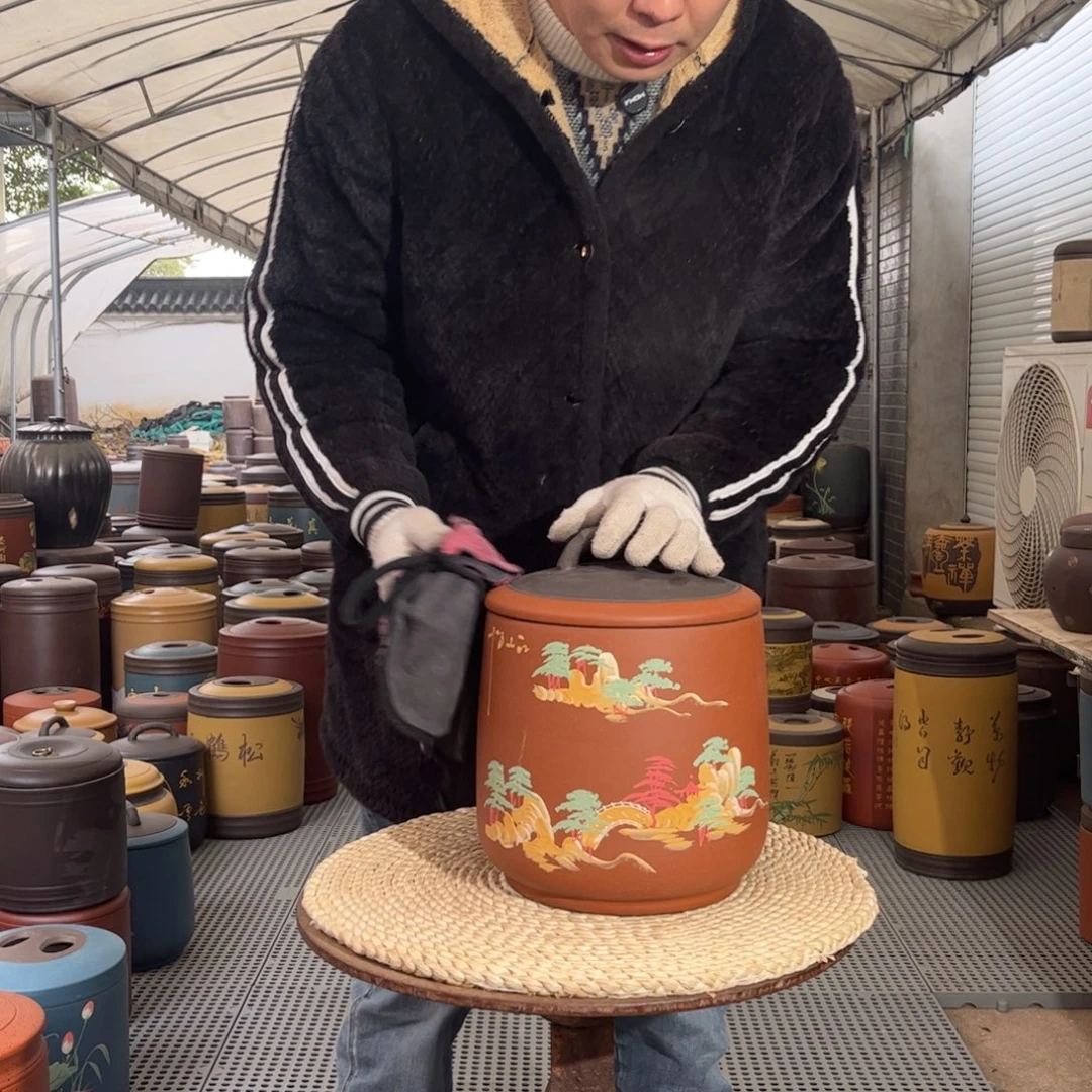 茶叶罐紫砂8饼茶叶罐