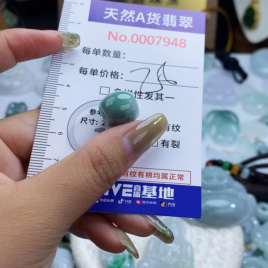 翡翠未镶嵌颈饰7948