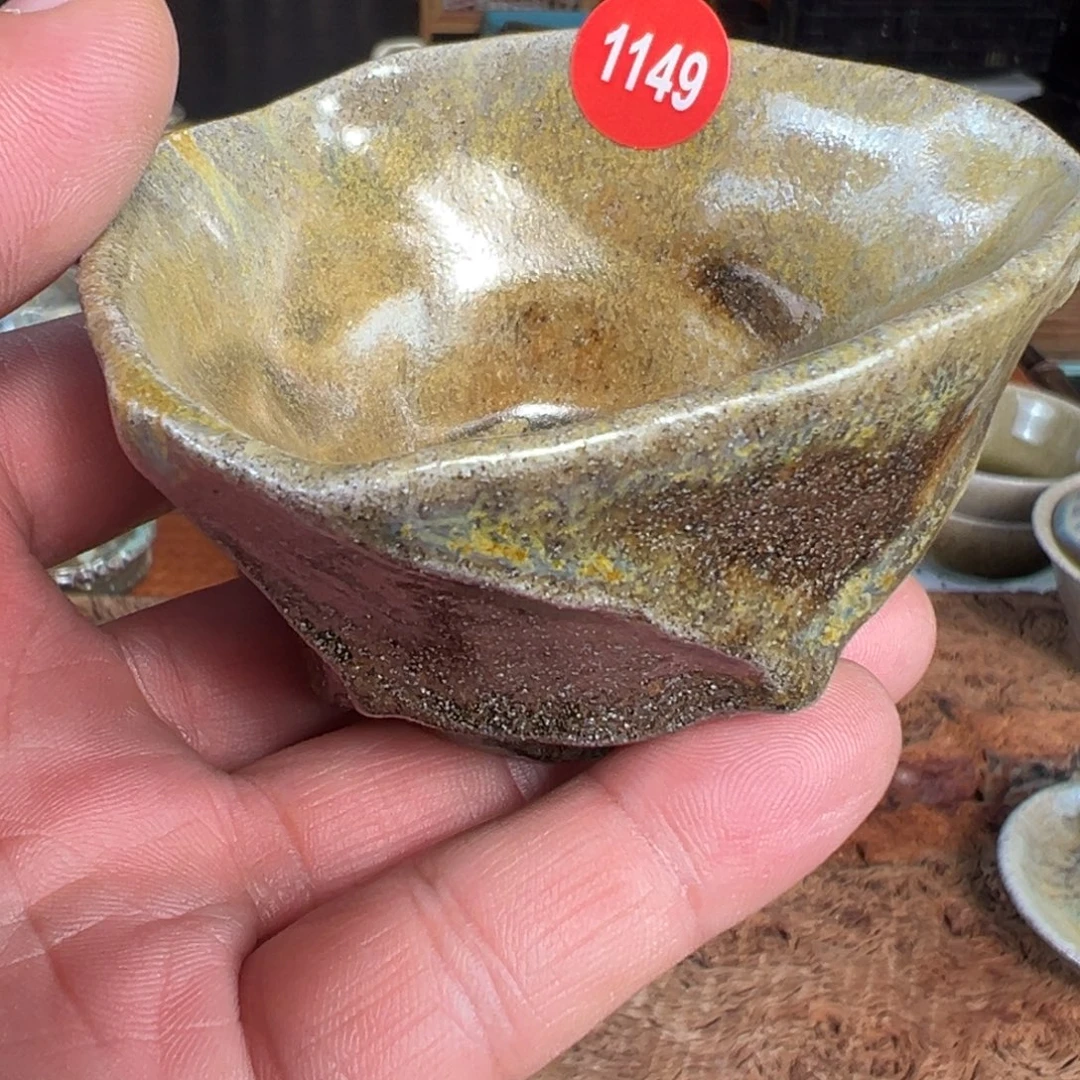 1149号手捏柴烧杯特价